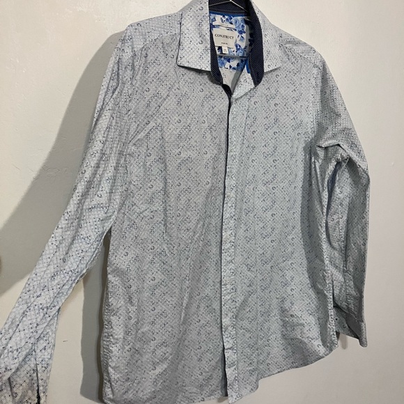 Con.struct slim fit stretch 16 1/2 cotton spandex mens dress shirt - Picture 4 of 7